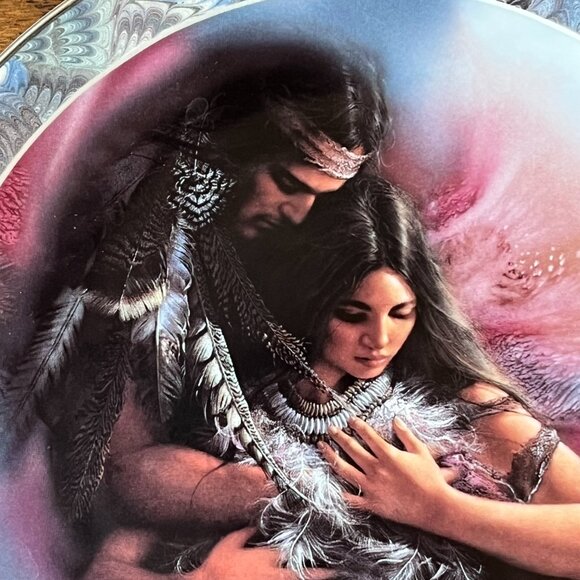 Lee Bogle The Heart's Desire Plate #6 in Soul Mates Collection Native American - Picture 3 of 8